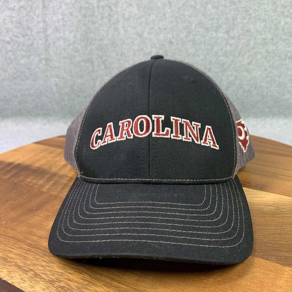South Carolina Hat Cap Snap Back Black Gray Trucker Mesh Embroidered Patch Mens